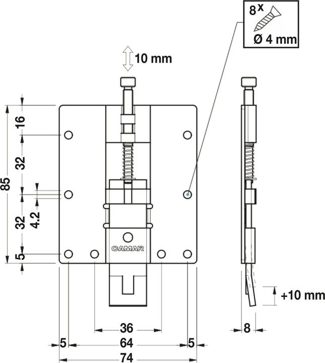 Produktbild Camar Höhenverstellbarer Paneelhalter (1 Stk.)