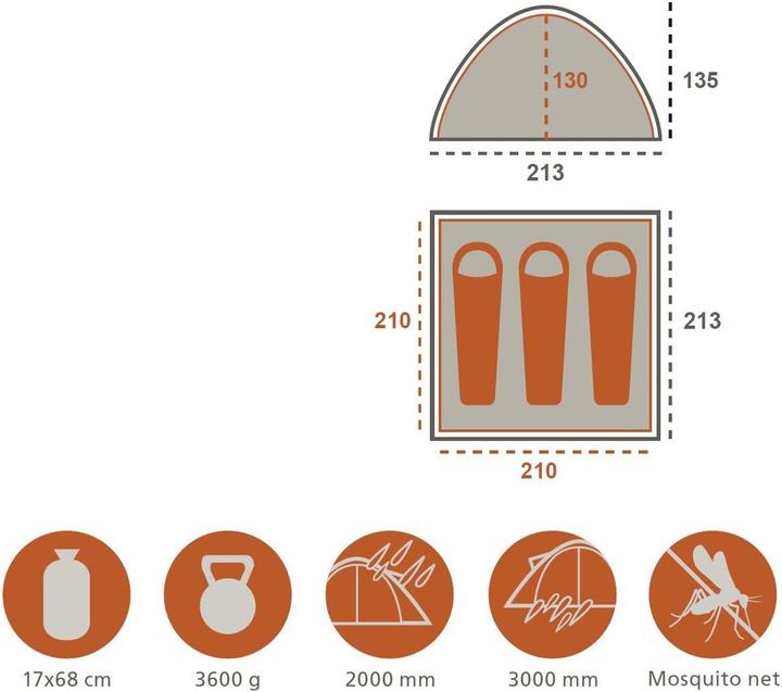 Produktbild Grand Canyon Phoenix Tent L (Kuppelzelt, 3.80 kg, 4 Personen)