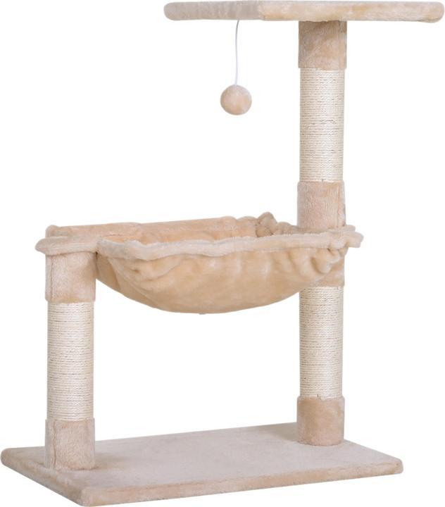 Immagine prodotto PawHut Albero per gatti con colonne in sisal (70 cm, Beige)