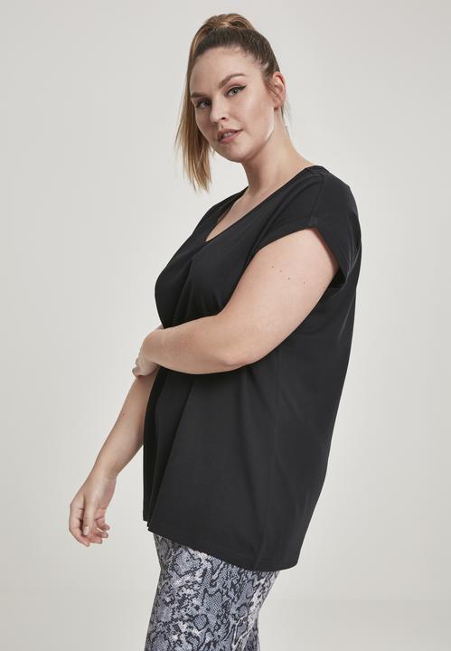 Image du produit Urban Classics Ladies Round V-Neck Extended Shoulder Tee (3XL)