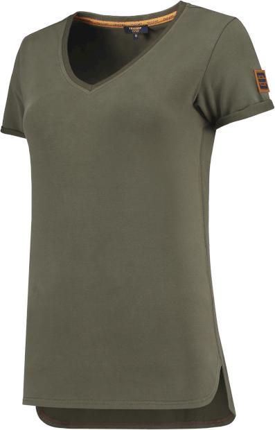 Produktbild Tricorp 104006Army5XL T-Shirt Premium V Hals Dames (5XL)