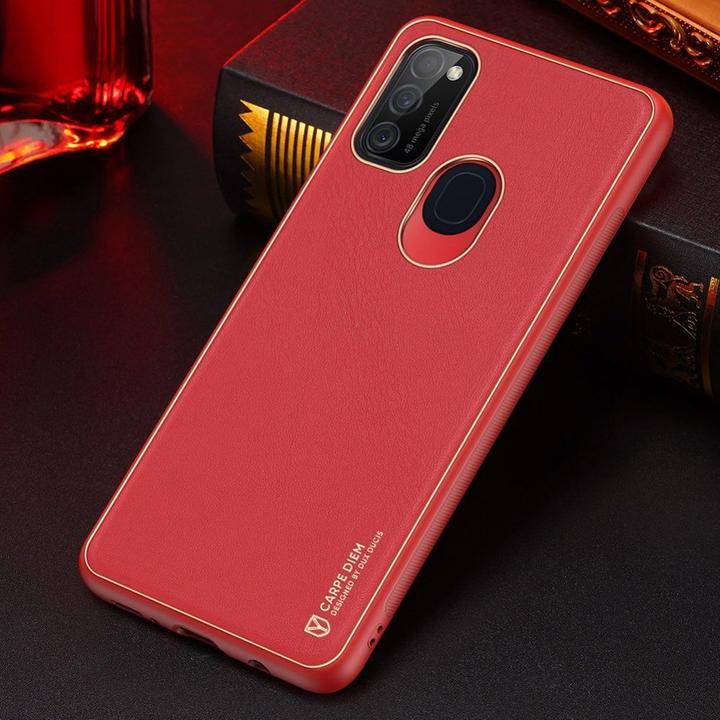 Actual product image Dux Ducis Yolo elegant case made of soft TPU and PU leather for Samsung Galaxy M30s red (Samsung Galaxy M30s)