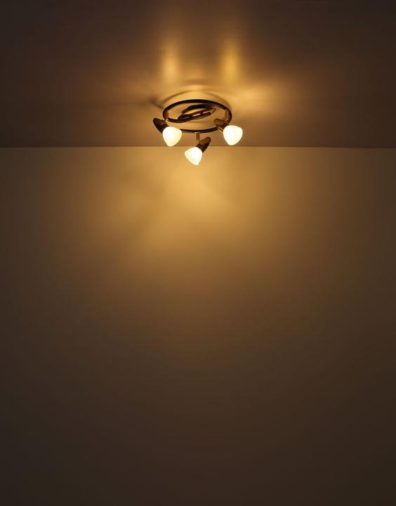 Actual product image Globo Spotlight NOVARA, gold patinated, 5449-3 (E14)