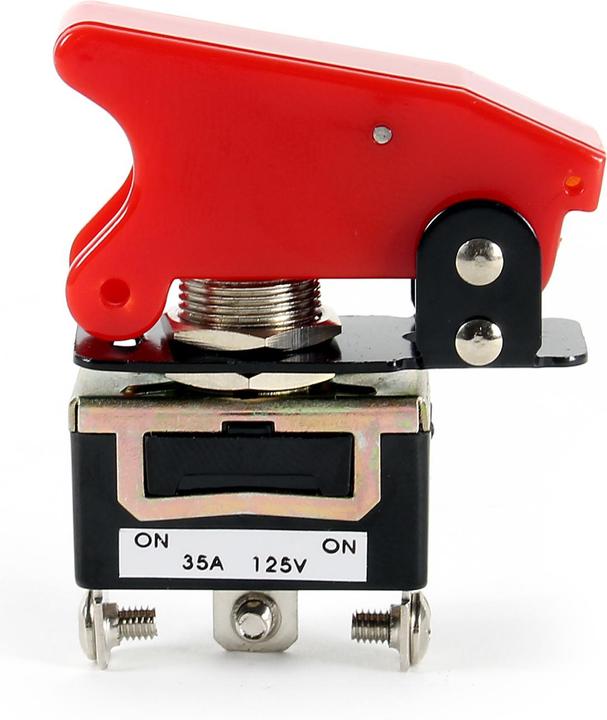 Actual product image Wiltec Kill-Switch, Knock-Out Red 35A 12V - Toggle Switch ON-OFF-ON