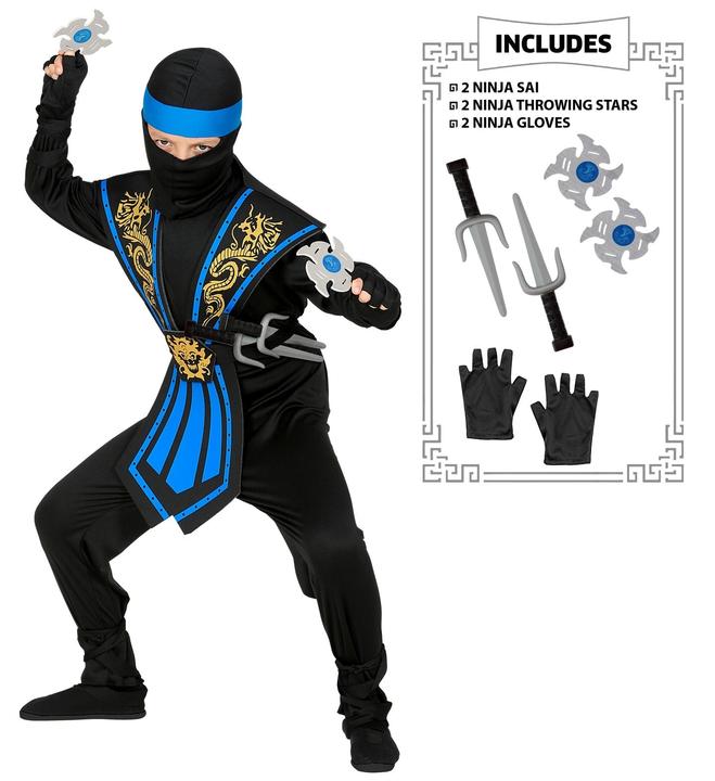 Image du produit Widmann Kombat Ninja mit Waffenset (122, 128)