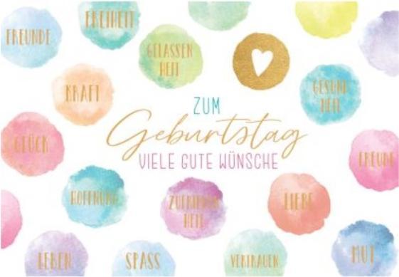 Actual product image Goldbek Birthday Card Points Many Good Wishes (1 pcs.)