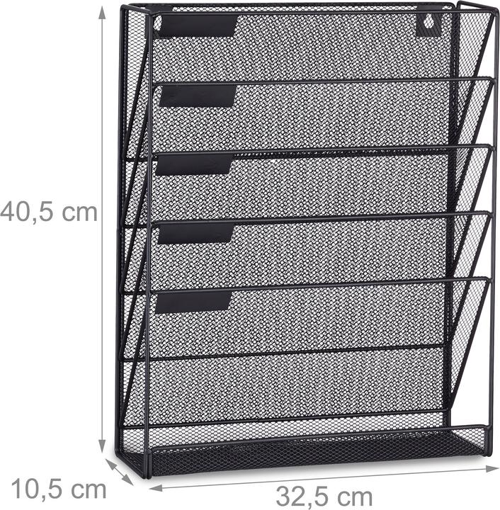 Actual product image Relaxdays Wall Magazine Rack (32.5 x 10.5 x 40.5 cm)