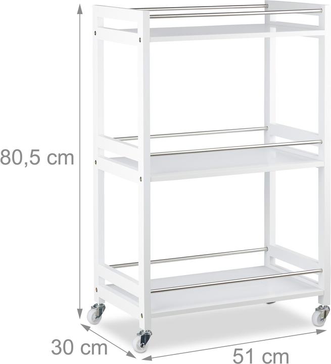 Immagine prodotto Relaxdays Carrello portavivande 3 ripiani