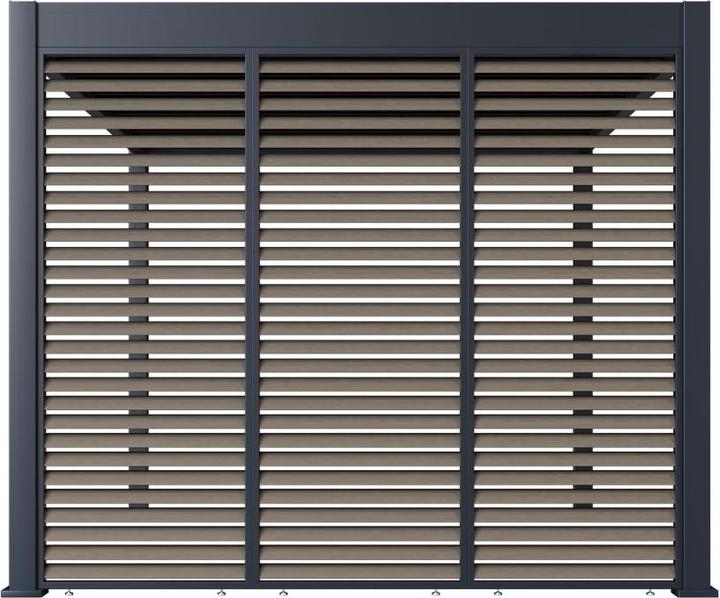 Image du produit Weide Paroi à lamelles imitation bois pour pergola, anthracite (6 cm, 113 cm)