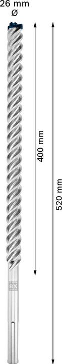 Actual product image Bosch Professional Zubehör Expert SDS max-8X Hammerbohrer (26 millimetres)