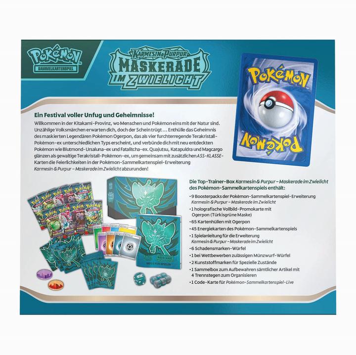 Actual product image Pokémon Twilight Masquerade (German, Elite / Top Trainer Box)