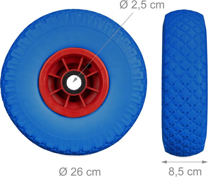 Image du produit Relaxdays Set de 2 roues de brouette