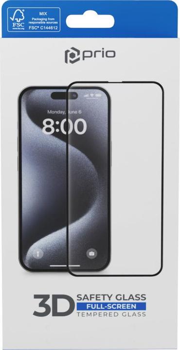 prio 3D Displayschutzglas für iPhone 8/7 weiss (1 Stück, Apple iPhone 8, Apple iPhone 7)