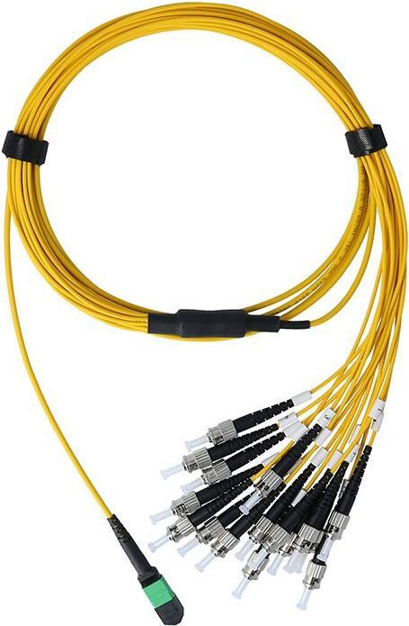 BlueOptics Fibre optique MPO/8xST Câble de breakout duplex G.657.A1 monomode 3 mètres