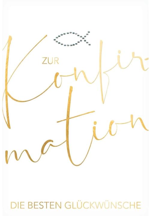 Produktbild Susy Card Glückwunschkarte Konfirmation 11.5 x 17 cm, Schmuck-Fisch (1 Stk.)