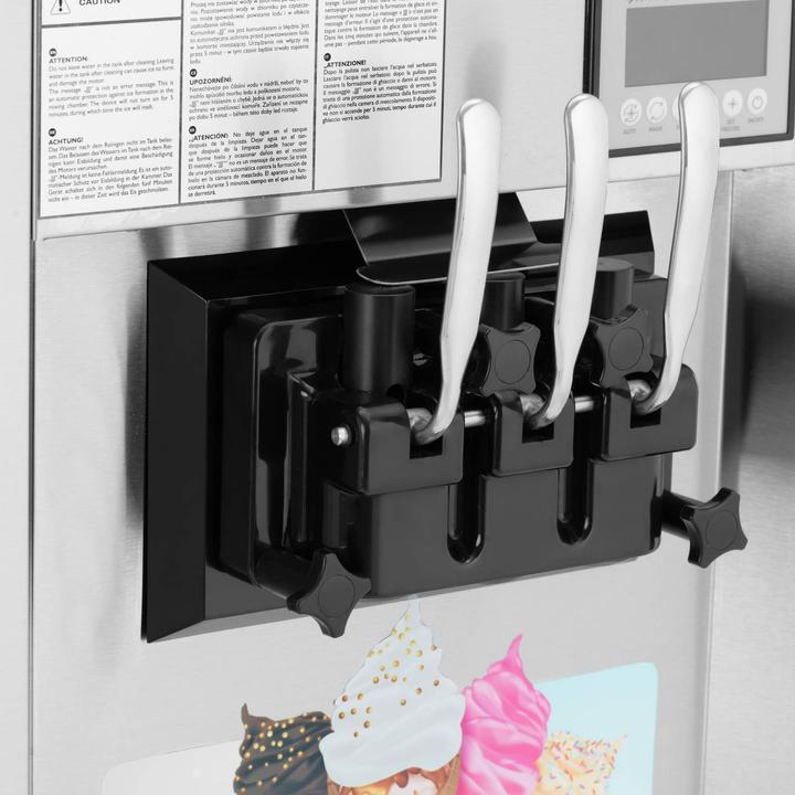 Actual product image Royal Catering Soft Serve Ice Cream Machine - 2140 W - 33 l/h - 3 flavours -
