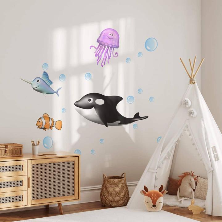 Actual product image Trenddeko Sea animals set (99 x 100 cm)