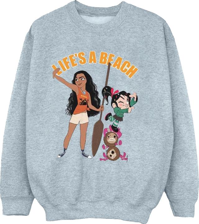 Actual product image Disney Girls Wreck It Ralph Moana And Vanellope Sweatshirt (152, 158)