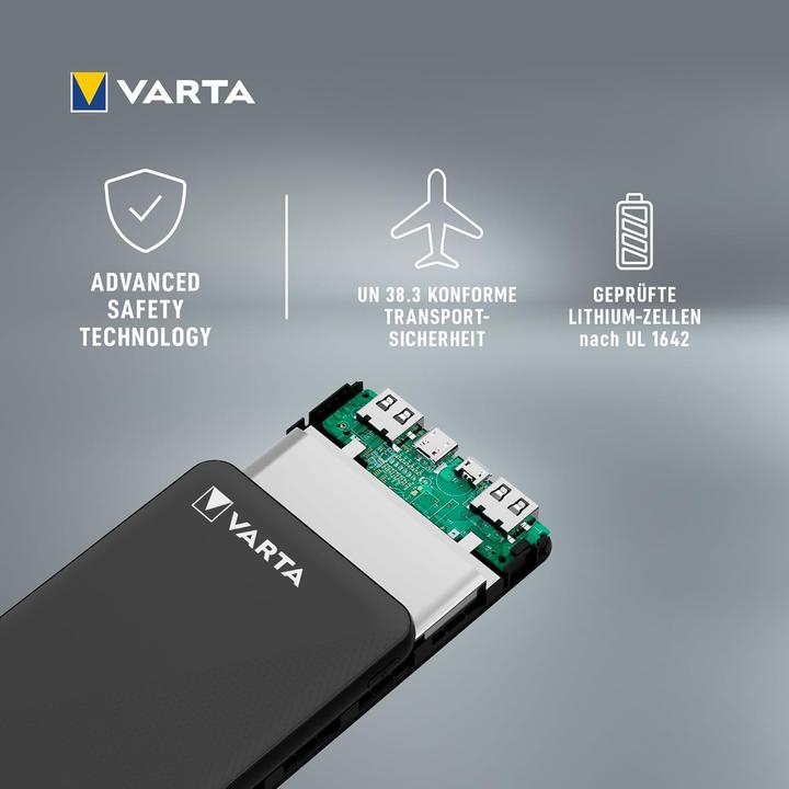 Produktbild Varta Powerbank 10000mAh mit 4 Anschlüssen (10000 mAh, 15 W)