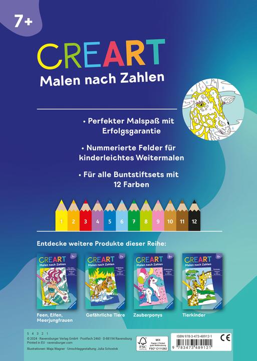 Image du produit Ravensburger CreArt Peinture par numéros Animaux sauvages