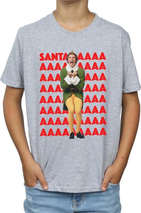 Immagine prodotto Elf Buddy Santa Scream Maglietta Ragazzi (140, 146)