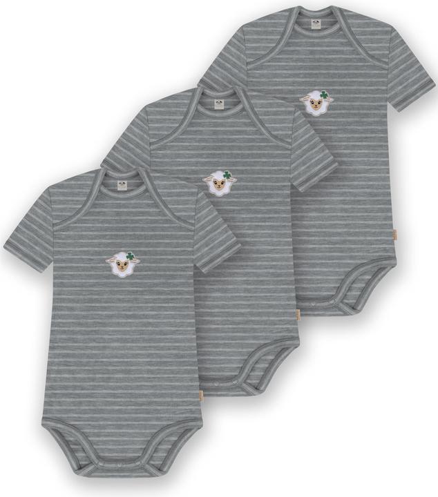 Normani 3er Set Baby Merino Body Kurzarm „Tauranga" - 9291
