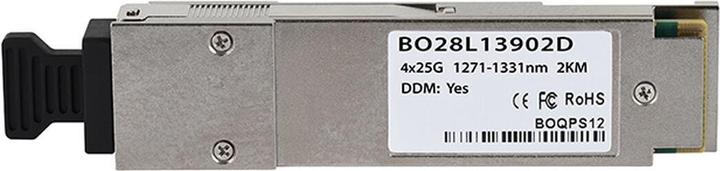 Actual product image BlueOptics HPE X150 JH420A Compatible QSFP28 BO28L13902D