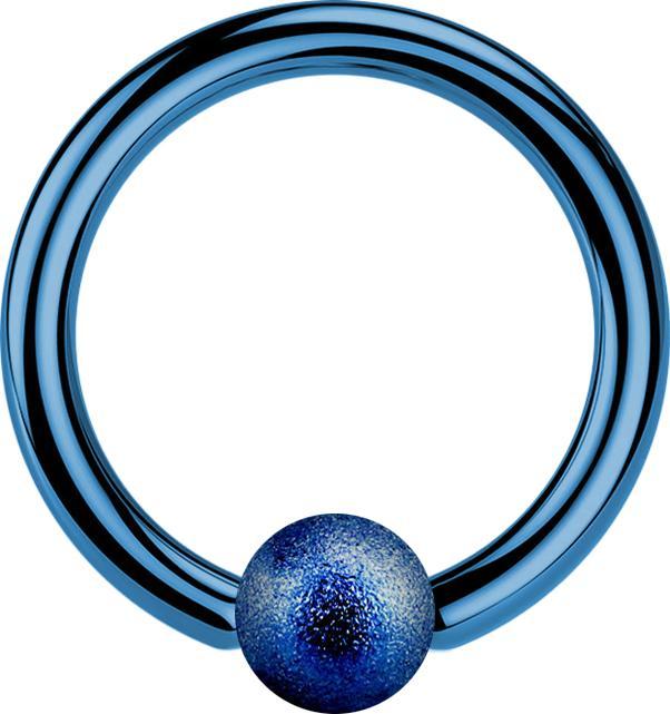 Immagine prodotto Star Piercing Anello di chiusura a microsfera blu scuro maculato (Acciaio chirurgico 316L)