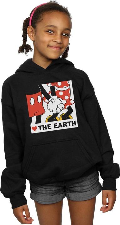 Immagine prodotto Disney Mickey Mouse Heart The Earth Felpa con Cappuccio Ragazze (152, 158)