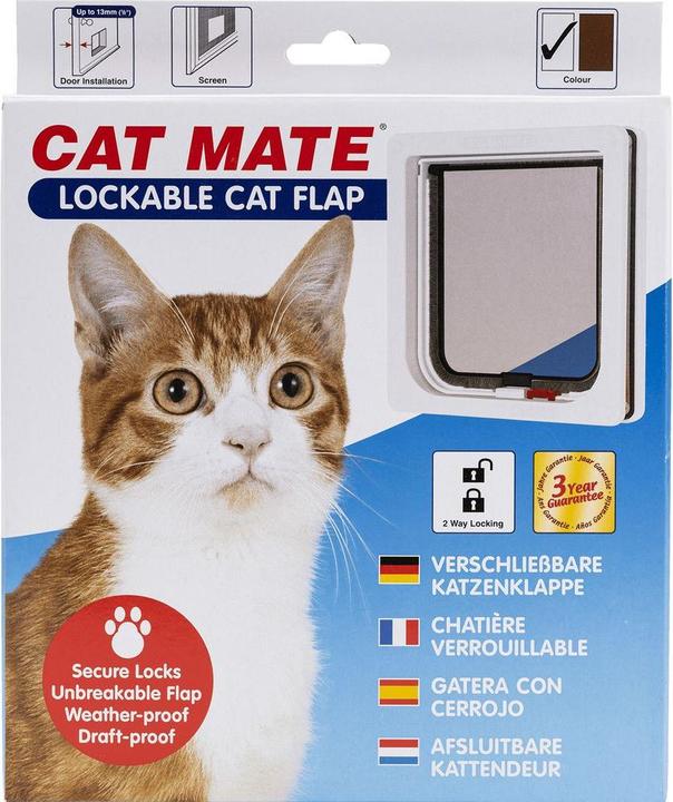 Actual product image Cat Mate lockable cat flap white (Manual cat flap)
