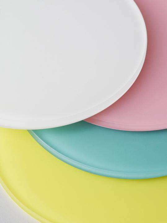 Image du produit Mealplak Ice Bloc de service avec 3 plateaux ronds D21cm blanc/argenté