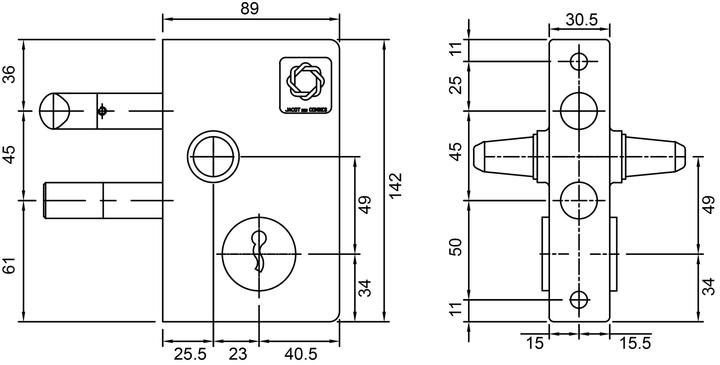 Immagine prodotto Jdc Serrature per cancelli 101 (1 pz.)