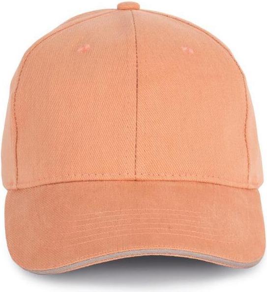 Image du produit K-up Casquette 6 panneaux en coton biologique à sandwich contrasté (Taille unique)