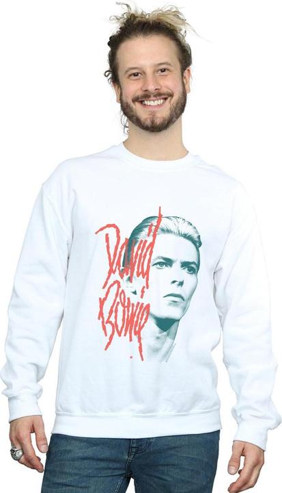 Actual product image David Bowie Mens Mono Stare Sweatshirt (L)