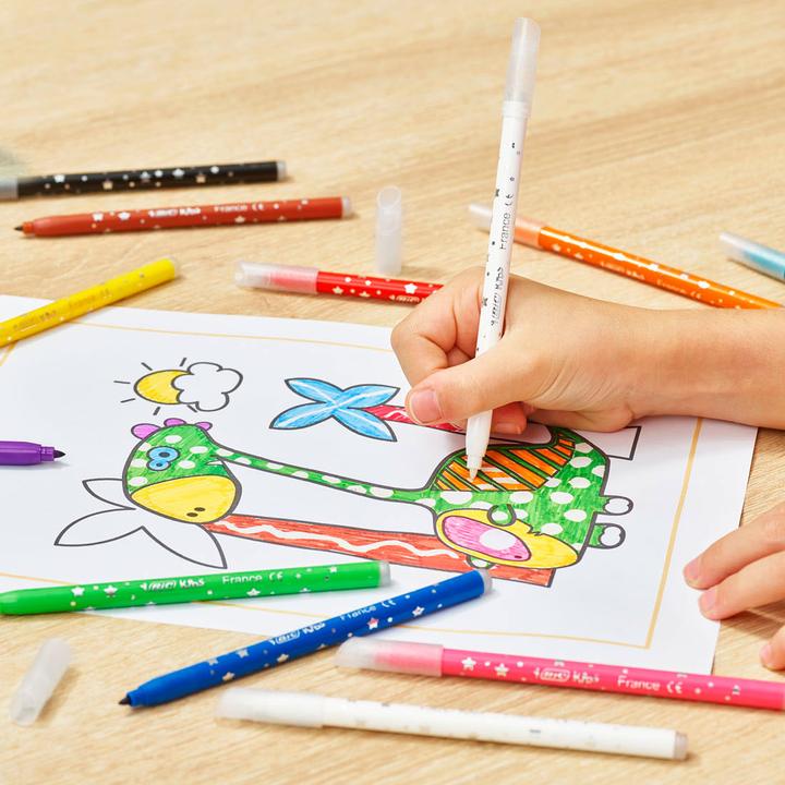 Immagine prodotto Bic Colorare e cancellare per bambini, gratis 10 + 2 (Multicolore, 10 x)