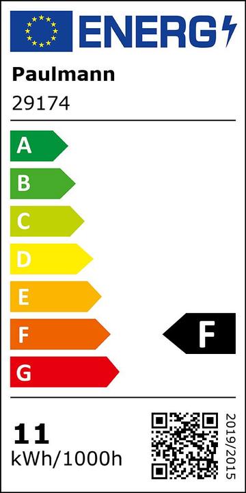 Energy Label Paulmann T8 tube G13 (G13, 11 W, 1250 lm, 1 x, F)
