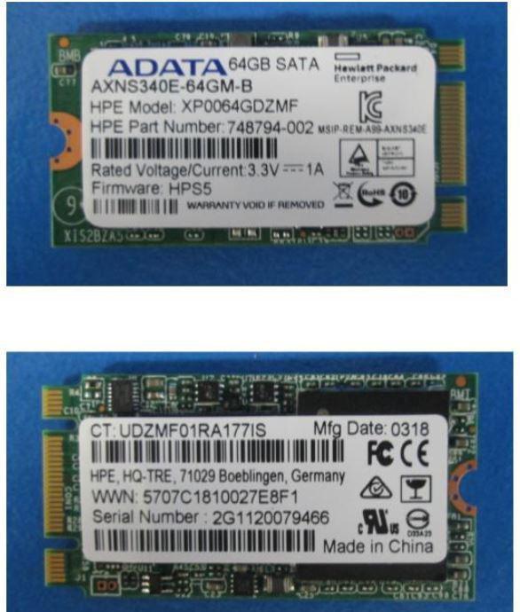 Produktbild HPE SSD 64GB SATA M.2 type 2242 (64 GB, M.2 2242)