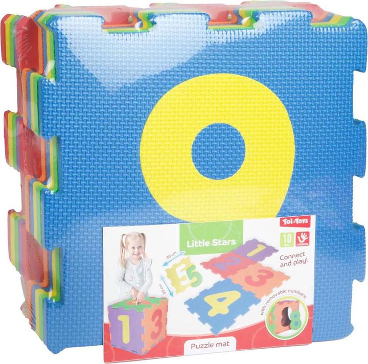 Actual product image Toi-Toys Foam play mat with numbers, 10 pieces. (30 x 30 cm)