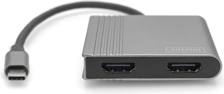 Image du produit Digitus Adaptateur graphique USB Type-C HDMI 4K 2-en-1 (USB-C, 6 cm)