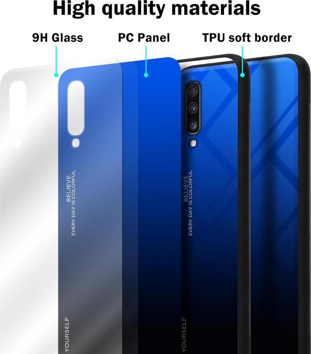 Productafbeelding Cadorabo TPU 2 kleuren glasdekking (Samsung Galaxy A70S, Samsung Galaxy A70)