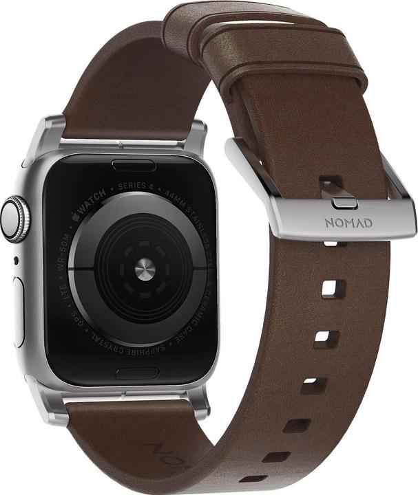 Immagine prodotto Nomad Cinturino del connettore moderno (44 mm, Cuoio, Acciaio inossidabile)