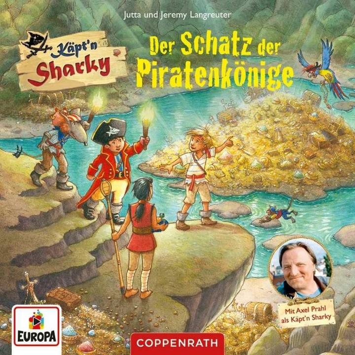 Immagine prodotto CD Radio play: Käpt'n Sharky - Il tesoro dei re pirati (Jutta Longreuter, Jeremy Langreuter, Silvio Neuendorf, Axel Prahl, Tedesco)