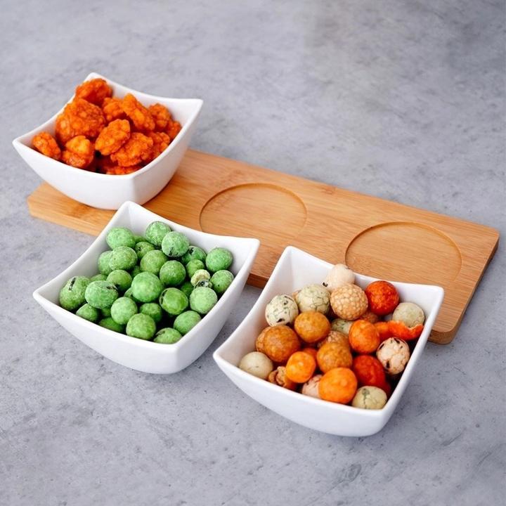Actual product image Excellent Houseware Serving Set Porcelain 4pcs Whi