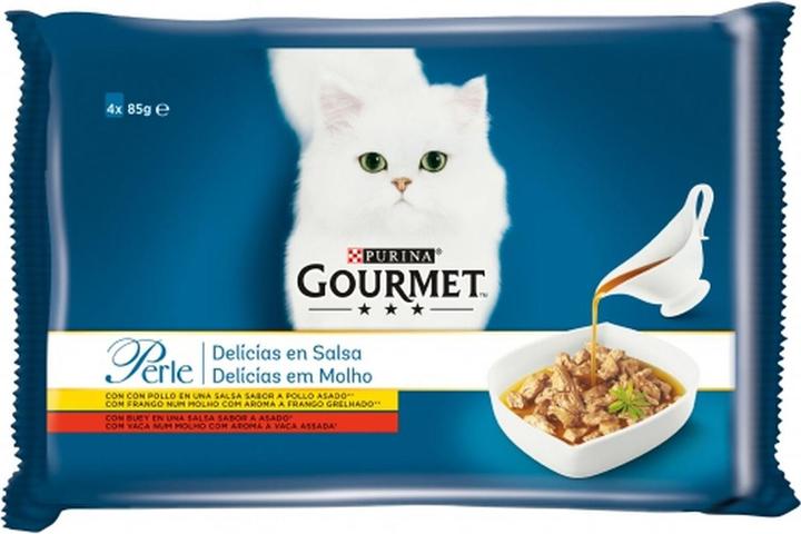 Purina Gourmet Perle Mini filets en sauce 4x85g (Adulte, 4 pcs, 340 g)