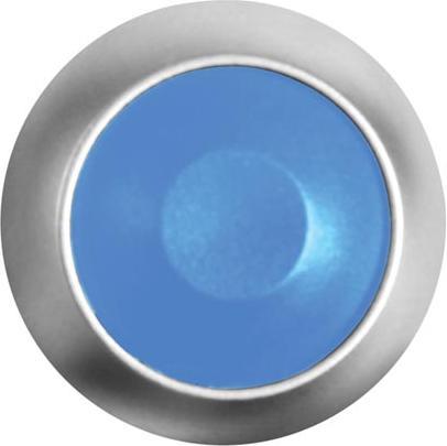 Actual product image Velleman Mini Round Metal Push Button With Blue Button 1P Spst Off-(On)