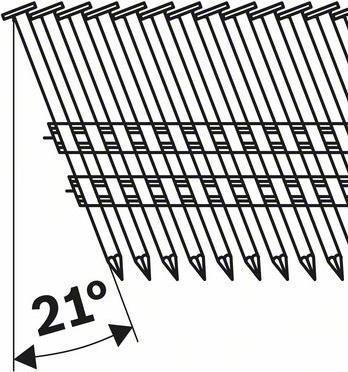 Produktbild Bosch Professional Zubehör Rundkopf-Streifennagel SN21RK 60RG 2,8 mm, 60 mm, verzinkt, gerillt