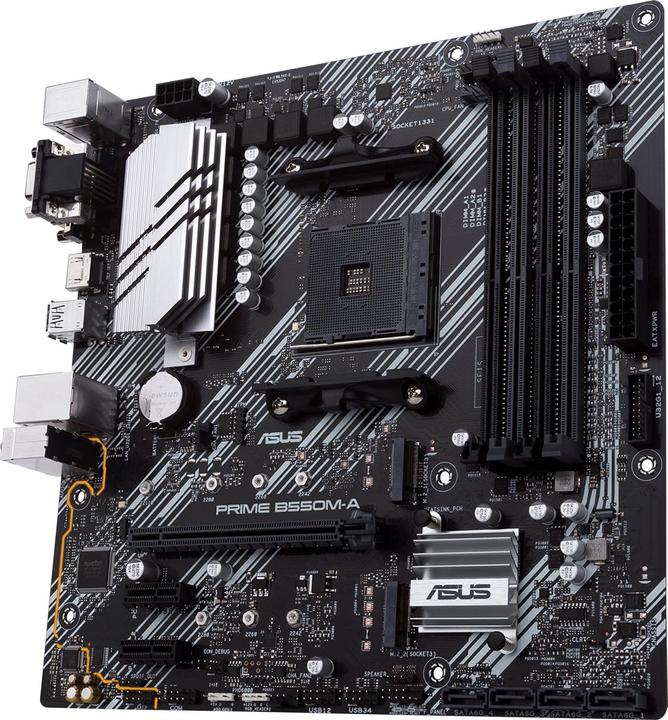 Actual product image ASUS MB PRIME -A/ CSM AM4,DDR4,M2,mATX (AM4, AMD SoC, mATX)