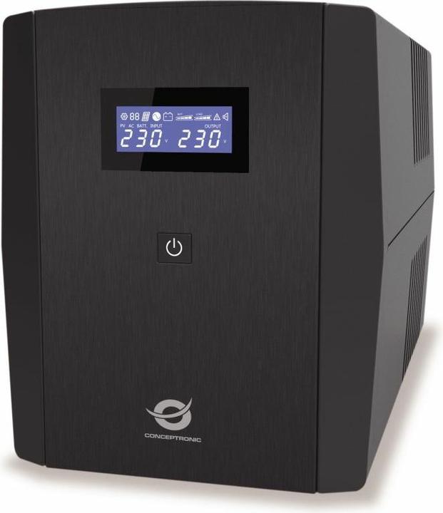 Conceptronic ZEUS UPS 1500VA 900W Schuko UPS Start/LAN bw (1500 VA, 900 W, Line-interactive UPS)