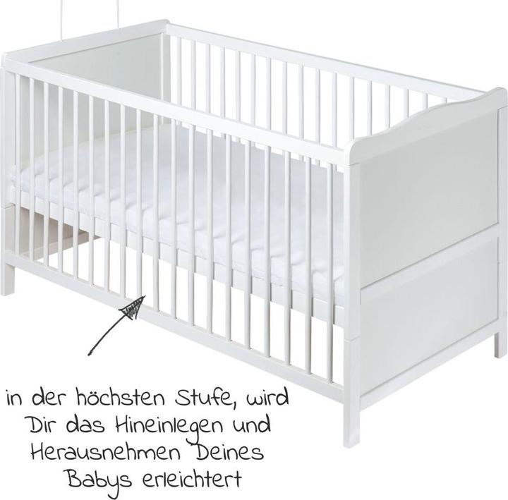Produktbild jonka Gitterbetten Komplettbett Mona Weiss 70 x 140 cm - Nachthimmel - (70 x 140 cm)