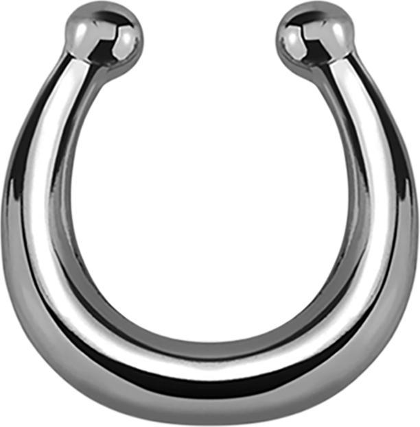 Star Piercing Fake Septum basic dunkelsilber (Messing)